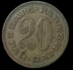 Yugoslavya 1965 20 Para