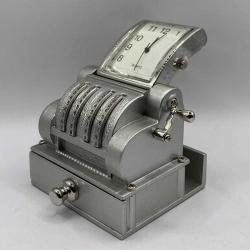 Eski Yazar Kasa Görünümlü Masaüstü Saat