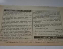30 Eylül 2006-Orijinal Takvim Yaprağı-Doğum Günü-Söz,Nişan,Nikâh,Düğün ve Önemli Günler Hediyesi-ERAŞ Hizmet Takvimi-Ayet-Hadis(Riyazü's-Salihin,2/1247)-Namazın,Cemaatla Kılınışı-Bilmeceler-Çocuğunuza İsim:Kamber,Kamelya