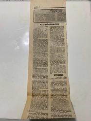 TERCÜMAN GAZETESİ KUPÜRÜ 35 x 11 cm ebatında Tek Yaprak 1980LER - TARİHTEN BUGÜNE İLHAN BARDAKÇI KÖŞE YAZISI -İlhan Bardakçı-Fritz Walter-Yaşar Erkan-Recep-Ali-Andrada-Mustafa Tarzan-Baha Gündüz-Turgay Tiber-Orhan Vedat Sevinçli-Ulvi Yenal-Rebi Erkal-Bekir-Fuat Büte-Menduh Yükman-Nezih İzmiroğlu-Herr Bauens-Hamza Eroğlu-tarihten bugüne-BİR FUTBOL HATIRASI-MORAL VE VEFA-ÇAKMAK VE HAPİS-TABULA RASA-HIZLI ŞOFÖRÜN EHLİYETİ-UYDURMA