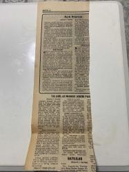 TERCÜMAN GAZETESİ KUPÜRÜ 35 x 11 cm ebatında Tek Yaprak 1980LER - TARİHTEN BUGÜNE İLHAN BARDAKÇI KÖŞE YAZISI -İlhan Bardakçı-Üçüncü Mehmet-Hoca Saadeddin İbrahim Paşa-Saadeddin Efendi-Kanuni-Maksimilyan-Kasım Çelebi-Sultan Murad-Turgut Özal-Hüsamettin Çelebi-Jordan-Caspar Weinberger-Reagan-tarihten bugüne-HOCA EFENDİNİN ZAFERİ-BEKLENMEDİK DÜŞMAN-BASKIN VERENİN DEĞİL-AÇIK OTURUM-ÖZAL’IN GAFI-135 ABD 62 FRANSIZ ASKERİ PARTİ-ATEŞ VE ALARM-WEINBERGER’İN İDDİASI-BATILILAR