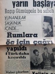 Haber Gazetesi - Turkish Newspaper - 16 Mayıs 1964 - haber çıkarken yazan Mehmet Ali Yalçın Başmakale - seçim kampanyası yarın başlayacak - Ragıp Gümüşpala bu sabah geziye çıktı - Adalet Partisi seçim beyannamesi yayınladı - 4 Türk daha kaçırıldı - Vali Niyazi Akı'nın odacısı Hadise çıkardı Fotoğrafı - otel lokanta fiyatları serbest - sıkıyönetim tebliğ yayınladı - Selami İzzet Sedes toprağa verildi - Tophane'de bir Hamlet yazan Bedrettin Nihat Yazı Dizisi - minibüse binenler azalıyor - Koçero yazan Nasri Oktay Yazı Dizisi - beyaz perdemizin enteresan kızı Pervin Par Fotoğrafı - Farah Diba'nın annesi sevinçli Fotoğrafı - Sultan Hamid'in büyük merakı yazan Cemal Yener Yazı Dizisi - Atatürk ve Kazım Karabekir Derleyen N. Deliorman Yazı Dizisi - Boyalı şapka yazan Agatha Christie Yazı Dizisi - küçük artist Ayşecik Zeynep Değirmencioğlu 50 bin lira ödeyecek - Fenerbahçe Onbiri Fotoğrafı - Beşiktaş 6 futbolcusu ile anlaştı - Hakkı Yeten - Beşiktaş ve Fenerbahçe Lefter Küçükandonyadis için