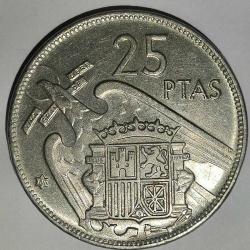 İSPANYA 1957/69     25 PESETA