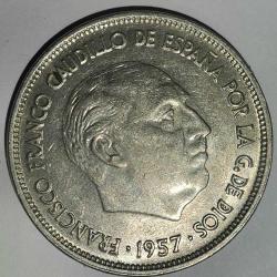 İSPANYA 1957/69     25 PESETA