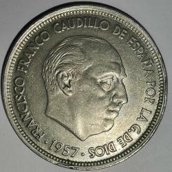 İSPANYA 1957/58     25 PESETA