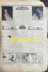 Osmanlıca Akbaba Mizah Dergisi-Gazetesi, Orijinal Dönem Basım, (Ottoman Magazine-Newspaper) - 14 Eylül 1925 - Rumi: 14 Eylül 1341 - Sayı: 290 - Karikatürist Ramiz Gökçe'nin Musul Meselesi'ne Dair İngiltere Başbakanı Stanley Baldwin'i Tasvir Eden Çalışması: İngiliz Bütçesi Üzerinde Musul 