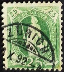 +++ İSVİÇRE   1882    25F - DAMGALI