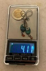 El İşçiliği Gümüş Malahit Taşı  Küpe