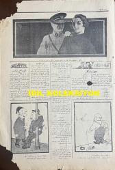 Osmanlıca Akbaba Mizah Dergisi-Gazetesi, Orijinal Dönem Basım, (Ottoman Magazine-Newspaper) - 21 Eylül 1925 - Rumi: 21 Eylül 1341 - Sayı: 292 - Karikatürist Ramiz Gökçe'nin Çalışması: Kışa Doğru... 