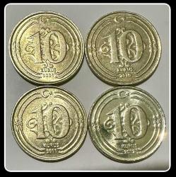 2009-2010-2011-2012 Tarihli 10 KURUŞ TK. (10 Krş.) KM#1241 (TCML9/12)