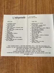 Unforgettable 18 Classic Songs Of Love Kağıt Baskı Kaset