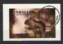 İskoçya - Sincap Temalı - Fauna- İmperfore  - Damgalı Blok