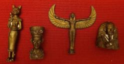 LOT.6 » 4 ADET ANTİK MISIR TANRISI. KÜÇÜK BOY. SERT PLASTİK.