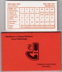 DARPHANE 1989 SİRKÜLASYON PARA SETİ. EKSİK 50-100-500 LİRA VE JETON. KENDİ ORİJİNAL KARTINDA ÇİL.