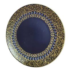 Keramika Altın Yaldızlı Mat Siyah Seramik Tabak