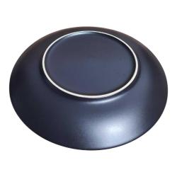 Keramika Altın Yaldızlı Mat Siyah Seramik Tabak