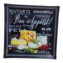 Touch Me Bon Appetit Cam Sunum Tabağı