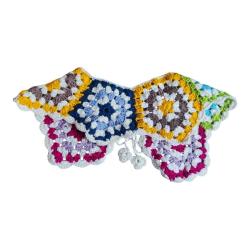 Vintage Çok Renkli Seyyar Örgü Yaka