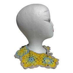 Vintage Çok Renkli Seyyar Örgü Yaka