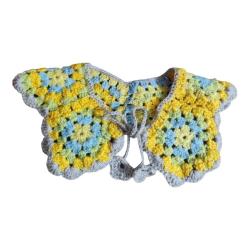 Vintage Çok Renkli Seyyar Örgü Yaka