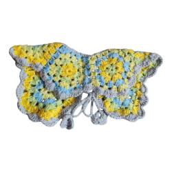 Vintage Çok Renkli Seyyar Örgü Yaka