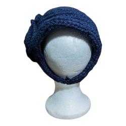 Handmade Bohem Çiçek Detaylı Örgü Bere