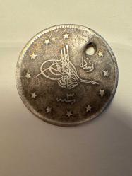 II. Abdülhamit  2 Kuruş 2,2~2,4 gr. Gümüş (0,83 Ayar)