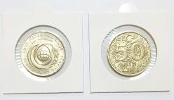 1996 YILI 2 ADET 50 BİN LİRA- ARKA YÜZÜ DÜNYA GIDA ZİRVESİ