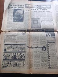 Hareket Gazetesi - Turkish Newspaper - 2 Mayıs 1963 - Kıbrıs'ta Türk ve Rumlar henüz anlaşamadılar - Kıbrıs Türkleri anayasa hükümlerinin tam tatbiki ve aile belediye kararından vazgeçilmemesini istiyor - 1 Mayıs bayramında uçurtma uçuranlar Fotoğrafı - öğrenciler kooperatif kuruyor - emlak vergisi İhdas ediliyor - sinema yıldızı Jayne Mansfield boşandı - Kruşçef ile Fidel Castro 1 Mayıs törenini yan yana izledi Fotoğrafı - Churchill politikayı bırakıyor - İstanbul Ankara Radyosu Programı - suç ortada suçlu yok yazan Adnan Veli - İstanbul sinema programı - İngiliz polisi casuslara karşı - boydan boya kırık ayna Yazan Agatha Christie Yazı Dizisi - Tekbir'in dünyası yazan Reşat Ekrem Koçu Yazı Dizisi - Dalan tırmanan hem de karada giden denizaltı - Galatasaray Demirspor'u 4 0 yendi Fotoğraf - Fenerbahçe Beşiktaş büyük maça hazırlanıyor - genç milli takım İsrail maçı için yeniden seçildi - Beşiktaş Şenol'un attığı üç gol ile Kasımpaşa engelini de rahat aştı Fotoğrafı