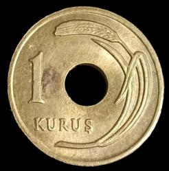 1951 Delikli 1 Kuruş