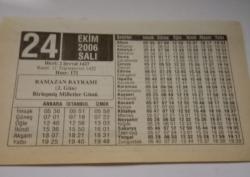 24 Ekim 2006-Orijinal Takvim Yaprağı-Doğum Günü-Söz,Nişan,Nikâh,Düğün ve Önemli Günler Hediyesi-ERAŞ Hizmet Takvimi-Ayet-Hadis(Ramazan Bayramı (2.Gün))-Bayramda Görevlerimiz-Şaka İle İlgili Güzel Sözler-Çocuğunuza İsim:Mehmet,Mehtap