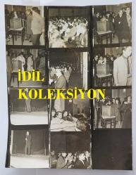 1967 HÜRRİYET ALTIN MİKROFON YARIŞMASI ANADOLU TURU ORİJİNAL FOTOĞRAFI - 24 x 18 cm EBADINDA - 1967 ALTIN MİKROFON YARIŞMASINDA İZMİR KONSERİNDE ÇEKİLMİŞ 11 FARKLI KARE TEK FOTOĞRAFTA. HER BİR KARE 5,5 x 5 cm EBADINDADIR