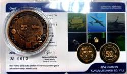 ASELSAN'IN KURULUŞUNUN 50.YILI DARPHANE HATIRA BRONZ PARASI/ SERTİFİKALI