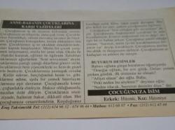 14 Kasım 2006-Orijinal Takvim Yaprağı-Doğum Günü-Söz,Nişan,Nikâh,Düğün ve Önemli Günler Hediyesi-ERAŞ Hizmet Takvimi-Ayet-Hadis(Bakara,183)-Anne Babanın Çocuklarına Karşı Vazifeleri-Çocuğunuza İsim:Hüsnü,Hüsniye