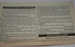 17 Kasım 2006-Orijinal Takvim Yaprağı-Doğum Günü-Söz,Nişan,Nikâh,Düğün ve Önemli Günler Hediyesi-ERAŞ Hizmet Takvimi-Ayet-Hadis(Hz.Ali)-Kur'an-ı Kerim'in Özellikleri-Dalkavukluk İle İlgili Güzel Sözler-Çocuğunuza İsim:Hazım,Hazan