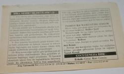 9 Aralık 2006-Orijinal Takvim Yaprağı-Doğum Günü-Söz,Nişan,Nikâh,Düğün ve Önemli Günler Hediyesi-ERAŞ Hizmet Takvimi-Ayet-Hadis(Karakış Başlangıcı)-Bira Nedir? Ne Değildir?(2)-Terbiye İle İlgili Güzel Sözler-Çocuğunuza İsim:Celal,Cemile
