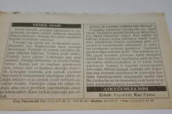 23 Aralık 2006-Orijinal Takvim Yaprağı-Doğum Günü-Söz,Nişan,Nikâh,Düğün ve Önemli Günler Hediyesi-ERAŞ Hizmet Takvimi-Ayet-Hadis(Zariyat,56)-Yemek Adabı-Çocuğunuza İsim:Feyzullah,Fatma