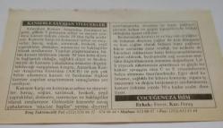 25 Aralık 2006-Orijinal Takvim Yaprağı-Doğum Günü-Söz,Nişan,Nikâh,Düğün ve Önemli Günler Hediyesi-ERAŞ Hizmet Takvimi-Ayet-Hadis(Gaziantep'in Kurtuluşu)-Kanserle Savaşan Yiyecekler-Çocuğunuza İsim:Fevzi,Feray