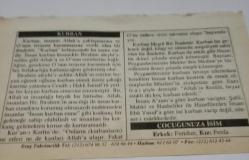 26 Aralık 2006-Orijinal Takvim Yaprağı-Doğum Günü-Söz,Nişan,Nikâh,Düğün ve Önemli Günler Hediyesi-ERAŞ Hizmet Takvimi-Ayet-Hadis(Uluslararası Takvim ve Saatin Ülkemizde Kabulü (1925))-Kurban-Çocuğunuza İsim:Feridun,Ferda