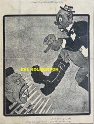 Osmanlıca Akbaba Mizah Dergisi-Gazetesi, Orijinal Dönem Basım, (Ottoman Magazine-Newspaper) - 10 Şubat 1927 - Sayı: 437 - Karikatürist Ramiz Gökçe'nin Çalışması: İtalyanlar Çin'de İngilizlerle Birlikte Hareket Ediyorlar... 