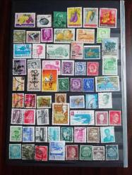 62 adet çeşitli ülke pulları , damgalı