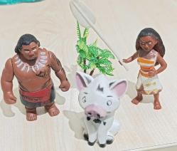 Moana yerlileri çizgi film animasyon kahramanları karakterler figür oyuncak set koleksiyon dekor tasarım hediye vintage retro nostalji hobi minyatür diorama reklam promosyon