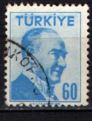 1956 ATATÜRK (Tek Çizgi Çerçeveli Portre) 60 Kuruş (tp0600)