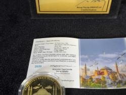 DARPHANE Ayasofya-i Kebir Camii Şerifi – Yeniden İbadete Açılış Hatıra Sikkesi Gümüş üzeri Altın Kaplama Sertifikalı