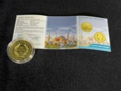 DARPHANE Ayasofya-i Kebir Camii Şerifi – Yeniden İbadete Açılış Hatıra Sikkesi Gümüş üzeri Altın Kaplama Sertifikalı