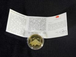 DARPHANE Ayasofya-i Kebir Camii Şerifi – Yeniden İbadete Açılış Hatıra Sikkesi Gümüş üzeri Altın Kaplama Sertifikalı