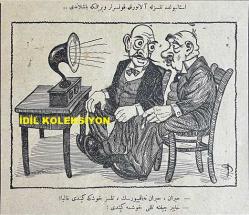 Osmanlıca Akbaba Mizah Dergisi-Gazetesi, Orijinal Dönem Basım, (Ottoman Magazine-Newspaper) - 10 Mart 1927 - Sayı: 445 - Karikatürist Ramiz Gökçe'nin Çalışması: 