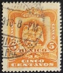 +++ MEKSİKA KARTAL ARMA      1899     5C  - DAMGALI