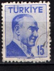1956 ATATÜRK (Tek Çizgi Çerçeveli Portre) 15 Kuruş (tp0602)