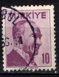 1956 ATATÜRK (Tek Çizgi Çerçeveli Portre) 10 Kuruş (tp0603)